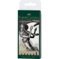 Faber Castell Pitt Artist Brush Pens Black 6 Pack Assorted Sizes