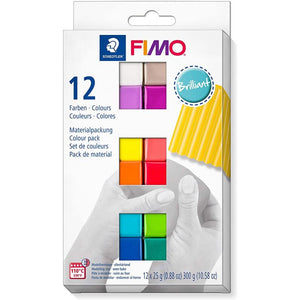 Fimo Soft Brilliant Colour Pack 12x25g 300g