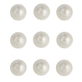 Rayher Plastic Half Beads White