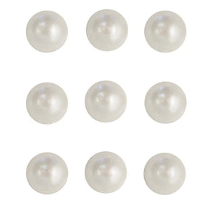 Rayher Plastic Half Beads White