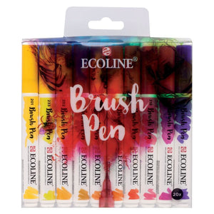 Ecoline Brush Pen Assorted Colours 20 Pack