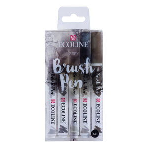 Ecoline Brush Pen Greys 5 Pack