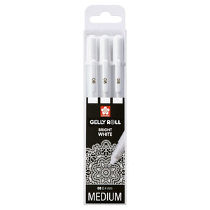 Sakura Unique Set Of 3 Gelly Rolls Real White