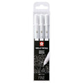 Sakura Basic Set 3 Bright White Gel Pens Fine