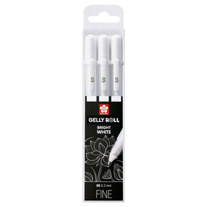 Sakura Basic Set 3 Bright White Gel Pens Fine