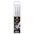 Sakura Basic Set 3 Bright White Gel Pens Bold