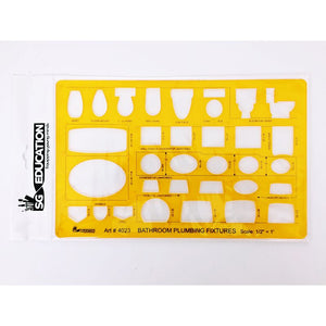 SG Bathroom Plumping Fixtures Template - scale .5inch = 1inch