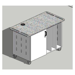 SG Makerspace Mobile Unit H730mm x W1200mm- Vertical Dividers for Lasers