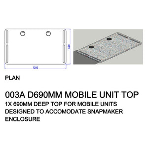 SG Makerspace Mobile Unit Deep Top 690mm