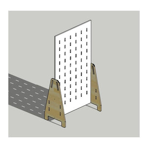 SG Makerspace Pegboard H1962 x W984mm Free Standing Fixed