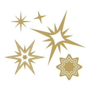Rayher Adhesive Stars Gold 10x23cm