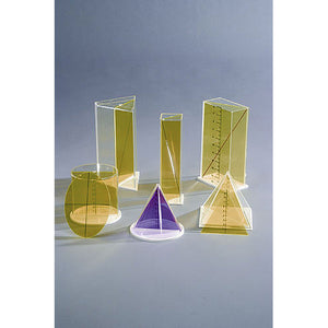 6 piece set of Geometrical bodies with sections