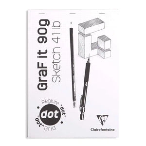 Clairefontaine Graf It White Dot Grid Pad 80g A5
