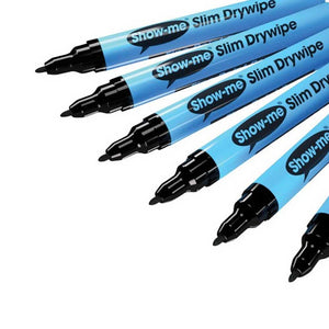 Show-me Mini Fine Tip Markers Black 12 Pack