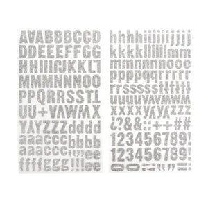 Lower Case Alphabet Stickers Silver