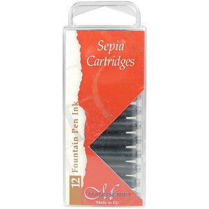 Manuscript Ink Cartridges Seppia for Fountain Pens (Pack of 12) MC0461SP +