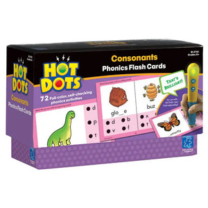 Hot Dots Phonics Flash Cards Consonants Set 2