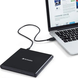 Verbatim External Slimline CD/DVD Writer USB 2.0 Black