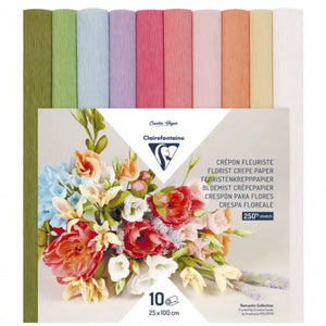 Clairefontaine Florist Crepe Paper 10 Rolls Pastel