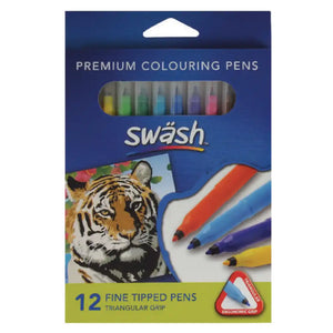 Swash Colour Markers Fine Tip 12 Pack
