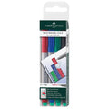 Faber Castell Multimark Non-Permanent Markers Medium 4 Pack