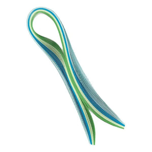 Quilling Strips Blues & Greens 10 Pack