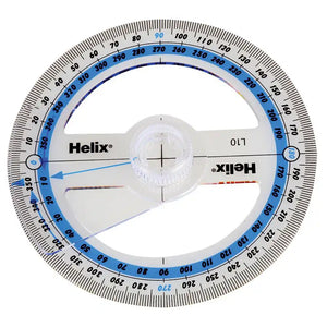 Helix 10cm 360 degree Protractor 10 Pack