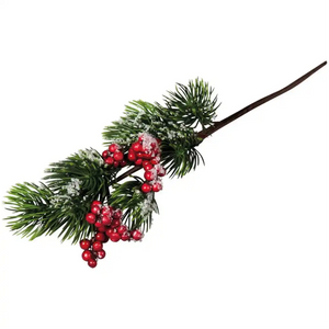 Rayher Christmas Frosted Fir Twig with Berries