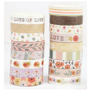 Dove Craft Washi Tape Box 20 Rolls Pastel