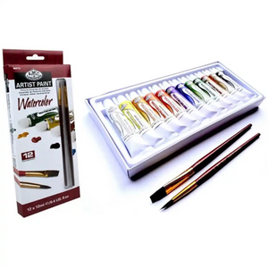 R&L Watercolour Tubes with Brush 12 Pack