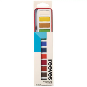 Reeves Watercolour Tin Tablet Set & Brush