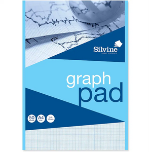 Silvine Graph Pad 1.5.10mm A4 90gsm 50pg