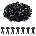 Brads Round, Black, 4+8mm 75 Pack
