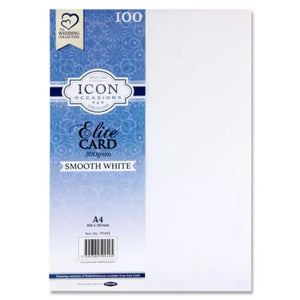 Icon  A4 300gsm Smooth Card White 100 Pack