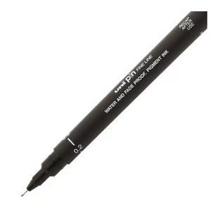 UniPin Fineliners Black 12 Pack