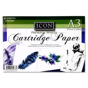 Icon Cartridge Pad A3 135g 40 Sheets