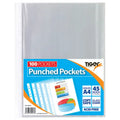 Tiger Poly Pockets Clear A4 100 Pack