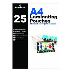Pavo A4 Laminating Pouches 25 Pack
