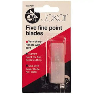 Jakar Fine Point Blades for Knife (JAK 7338) 5 Pack