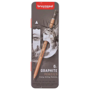 Bruynzeel Expression Graphite Pencils Tin 6