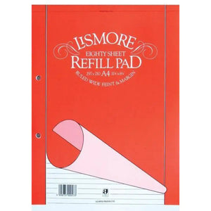 Lismore Refill Pad Ruled with Margin A4 80pg