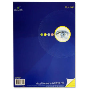 Student Solution Visual Memory Aid Refill Pad Yellow A4 100pg
