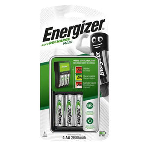 Energizer Maxi Battery Charger with 4xAA Batteries