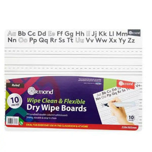 Dry White Board, Letters, Pk of 10