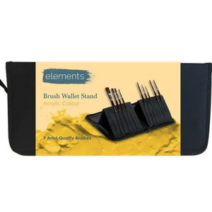 Elements Acrylic Brush Wallet Stand 9 Brush Set