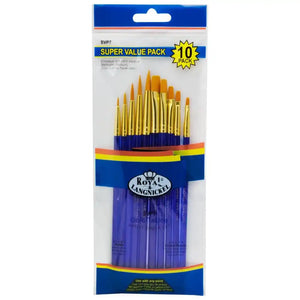 Royal & Langnickel Gold Taklon Synthetic 10 Pack