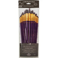 Royal & Langnickel Long Handle Frim Brush Burgundy Set