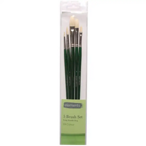 Elements Oil Colour Brushes 5 Set
