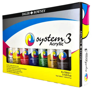 System 3 Acrylic Selection Set 8 x 150ml