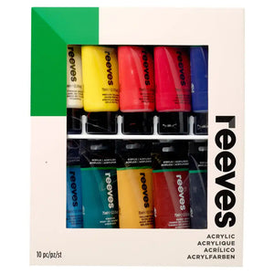 Reeves Fine Acrylic 10x75ml Assorted